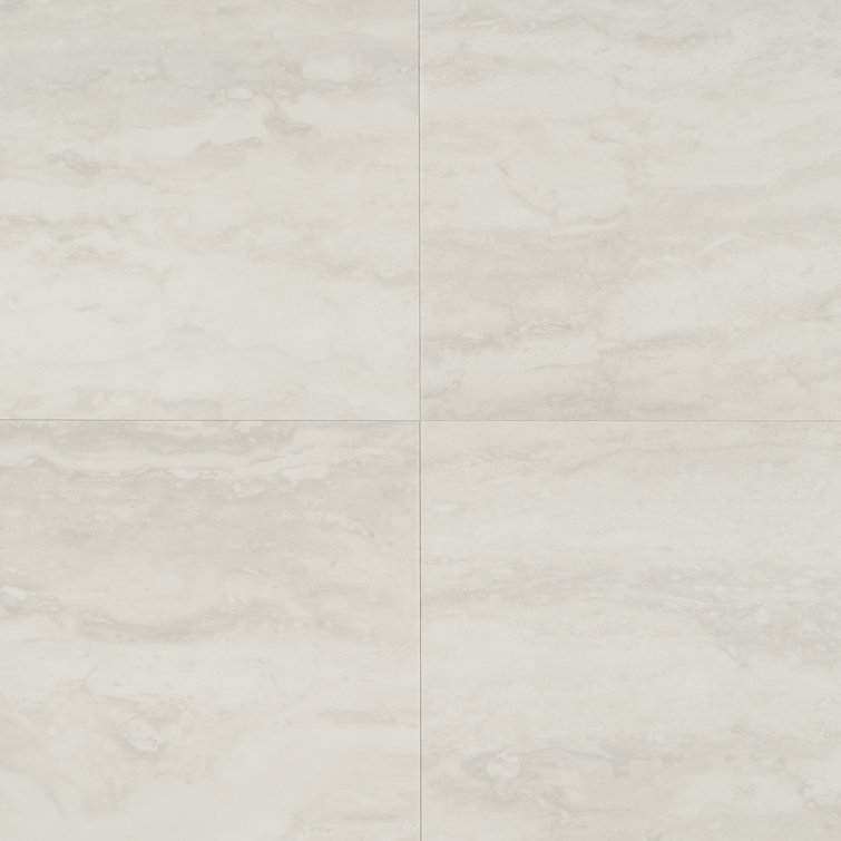Elmdale Large Format Off-White Vinyl Tile with Water Protection