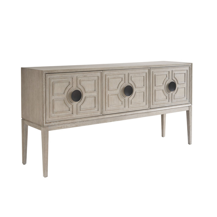 Rolling Fog 76" Intricate Carved Wood Sideboard