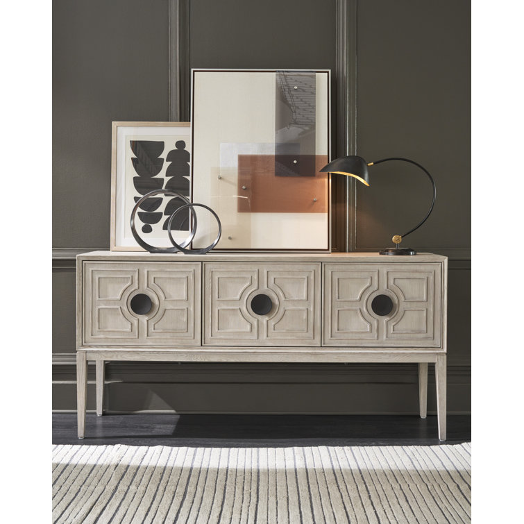 Rolling Fog 76" Intricate Carved Wood Sideboard