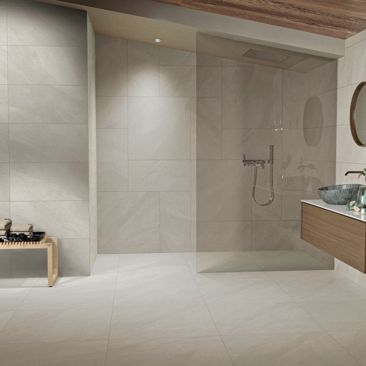 Hurricane 24" x 24" Beige Glazed Porcelain Floor and Wall Tile