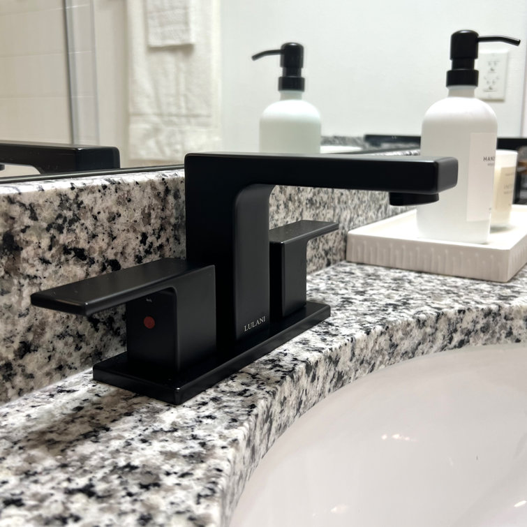 Capri Matte Black 2-Handle Centerset Bathroom Faucet