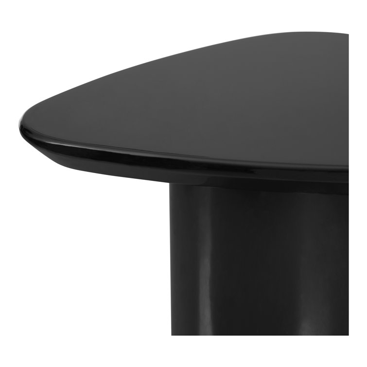Black Gloss Triangular MDF End Table