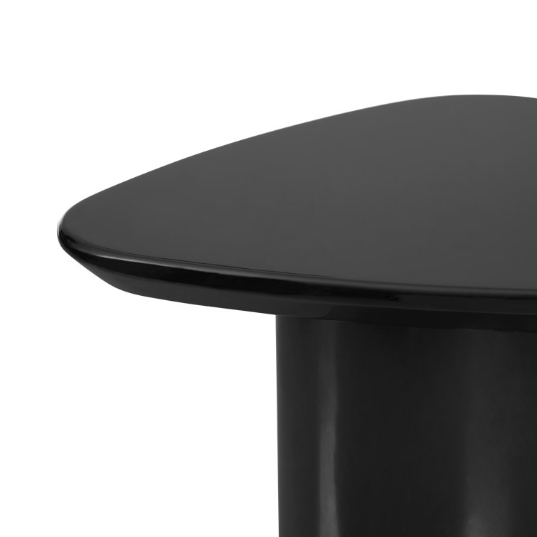 Black Gloss Triangular MDF End Table