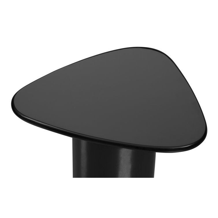 Black Gloss Triangular MDF End Table