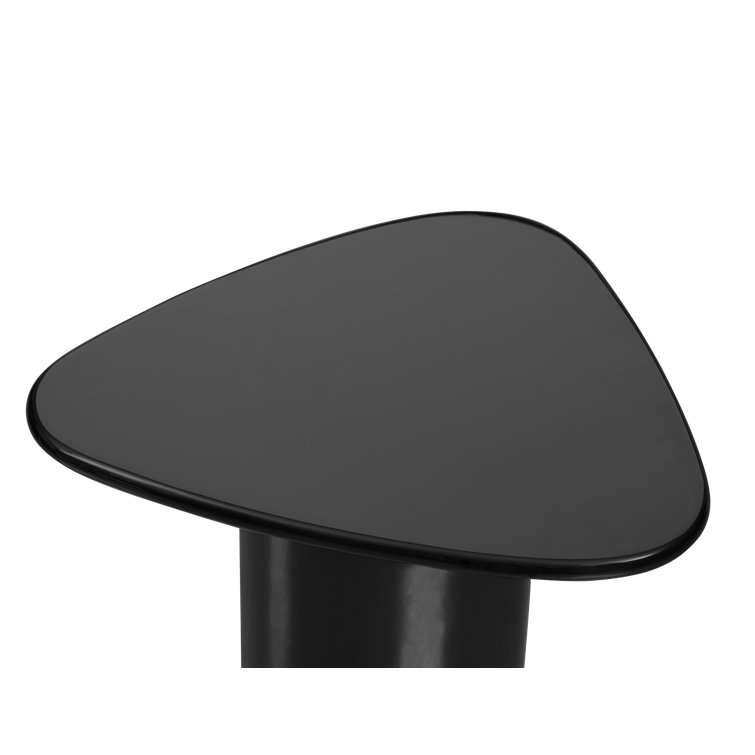 Black Gloss Triangular MDF End Table