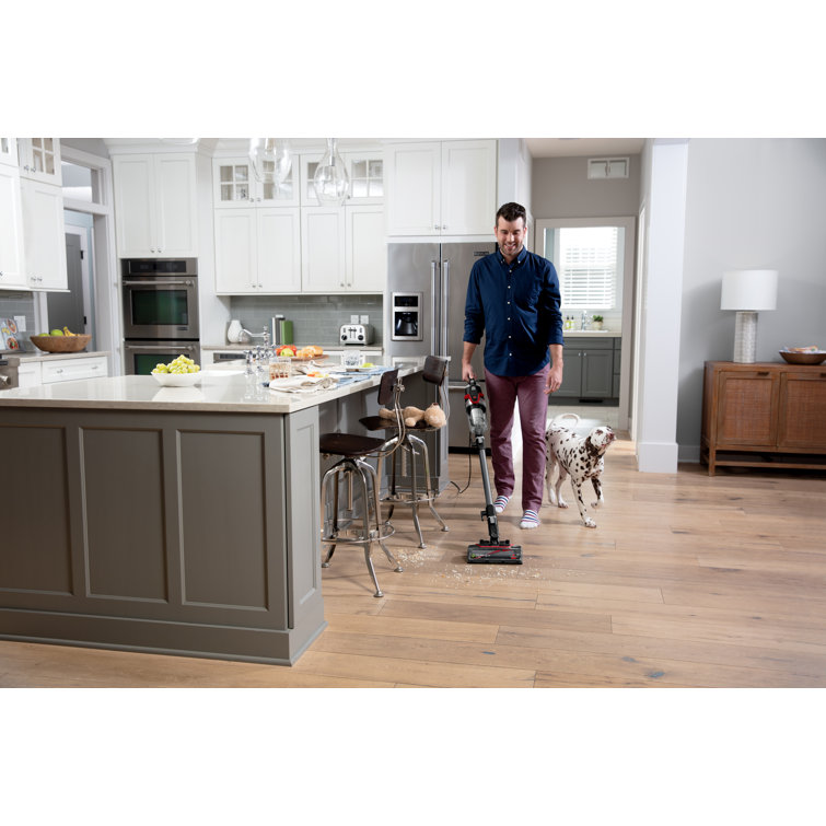 Clean View Slim Corded Stick Vacuum for Pets in Black and Red