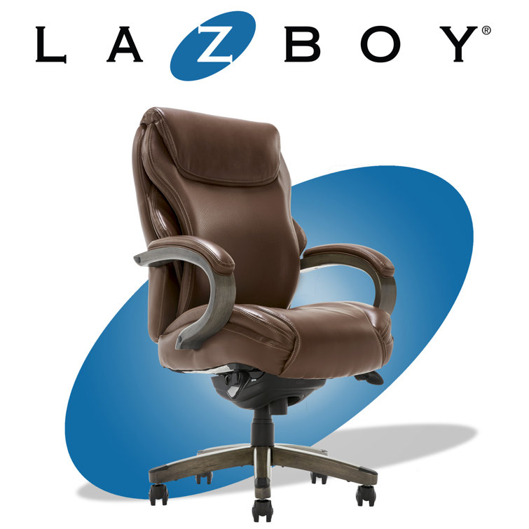 Chestnut Brown Leather High-Back Swivel Executive Chair
