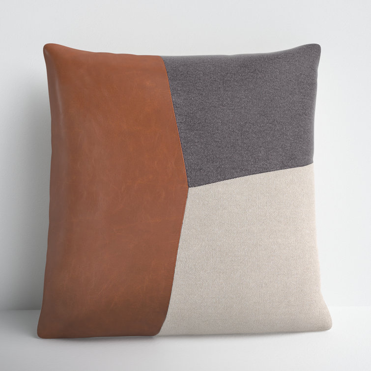 Tawny Patchwork Cotton Throw Pillow