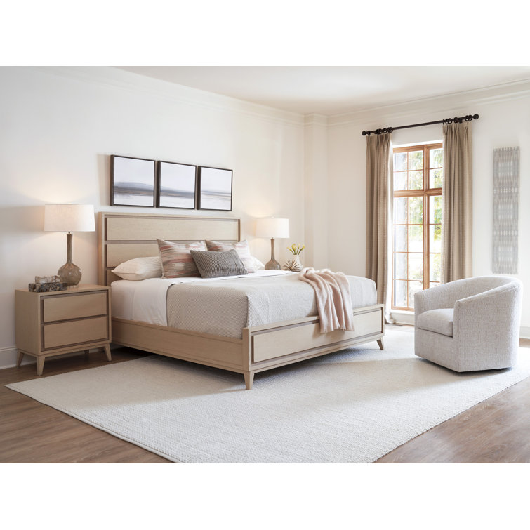 Cream Cotton Blend Swivel Barrel Chair