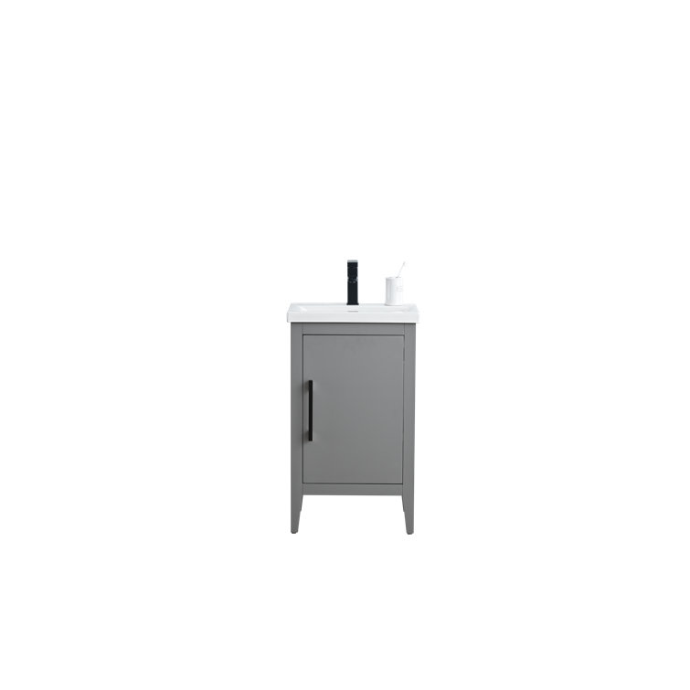 20'' Cashmere Gray Single Bathroom Vanity with Ceramic Top