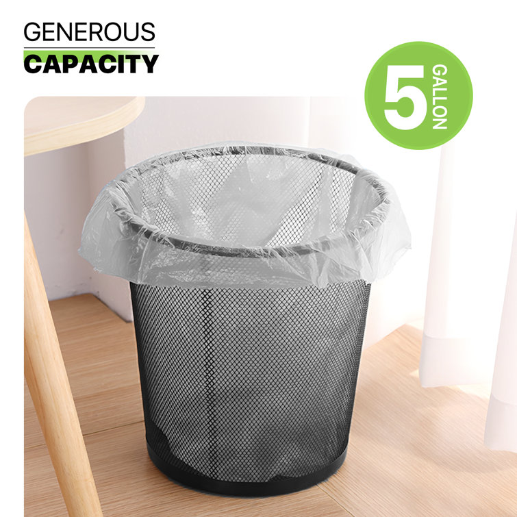 Black Metal Mesh Open-Top Waste Basket Set
