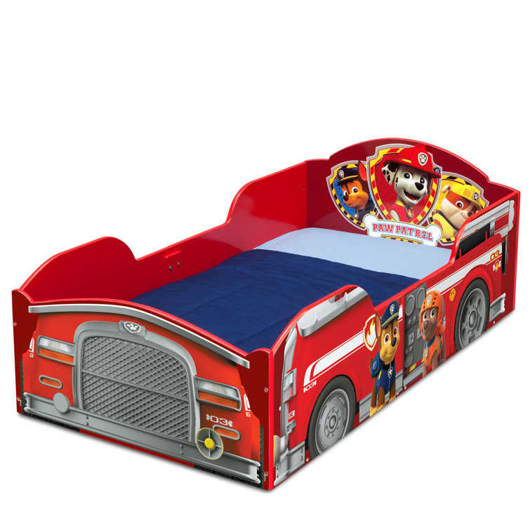 Paw Patrol Adventure Toddler Wooden Bed Frame with Guardrails