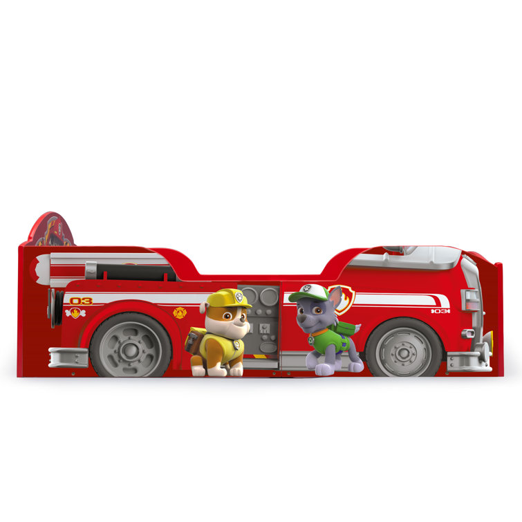 Paw Patrol Adventure Toddler Wooden Bed Frame with Guardrails