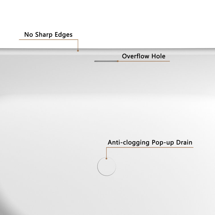 71.46'' Matte White Solid Surface Freestanding Soaking Bathtub