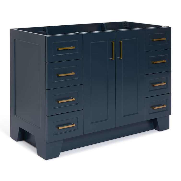 Midnight Blue 48'' Hardwood Single Bathroom Vanity Base