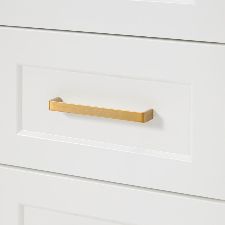 Taylor 54'' White Freestanding Single Vanity with Brass Hardware