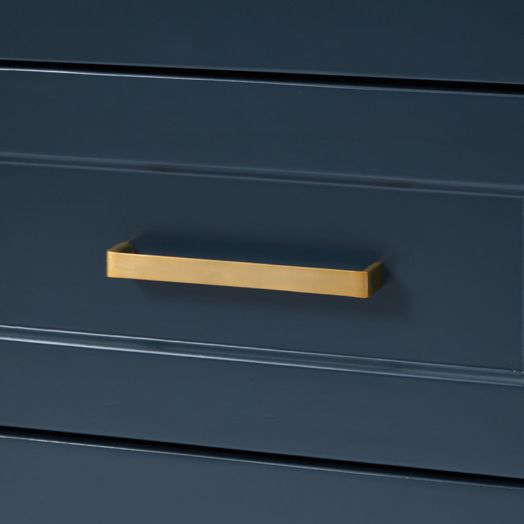 Taylor Midnight Blue Painted Freestanding Bathroom Vanity with Brass Hardware