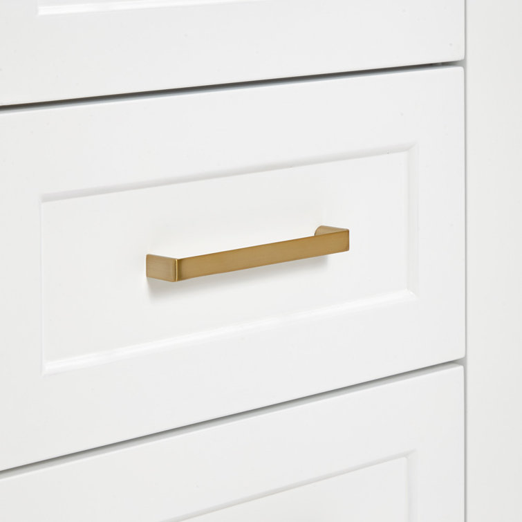 Taylor 60'' White Freestanding Single Vanity with Brass Hardware