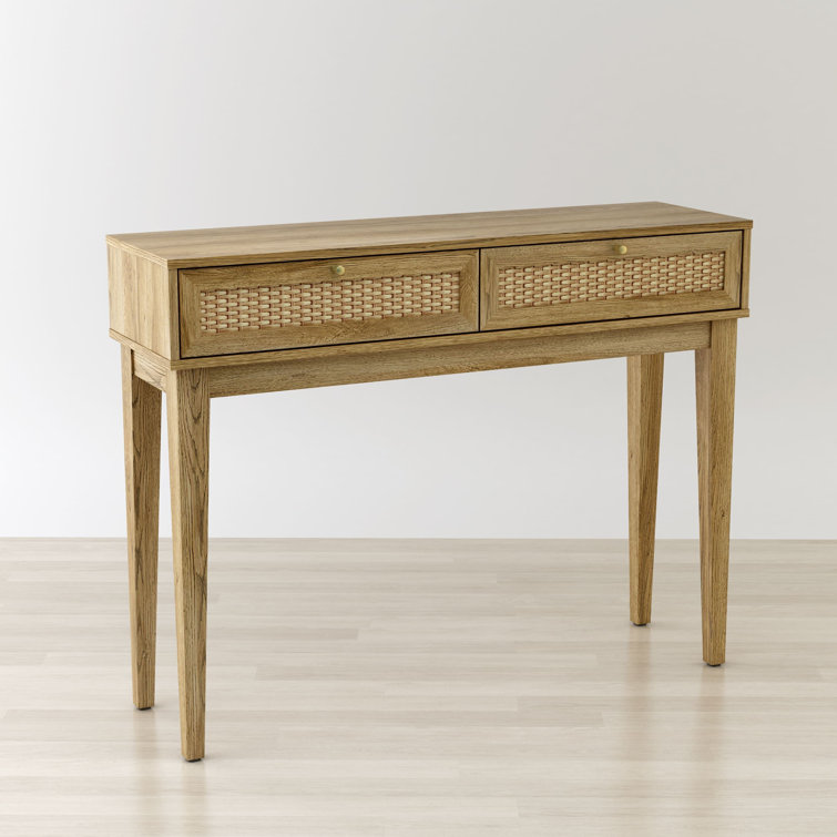 Bodrum 43" Natural Wood Console Table with Storage