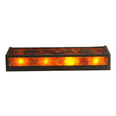 Adirondack Black Bronze 4-Light Bear Vanity Wall Sconce