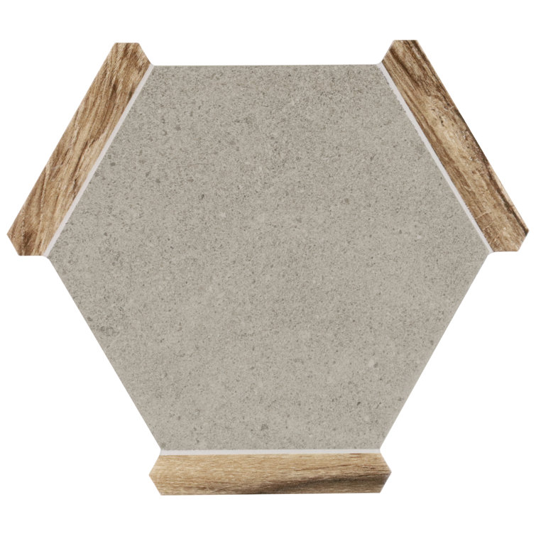 Samara Gray Hexagon Porcelain Tile with Matte Finish