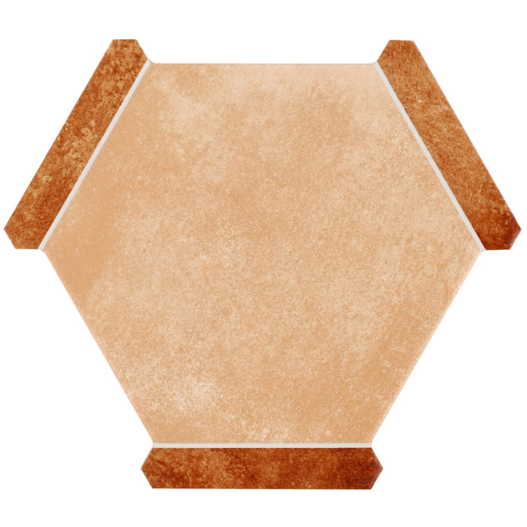 Samara Terracotta Hexagon Matte Porcelain Tile Set