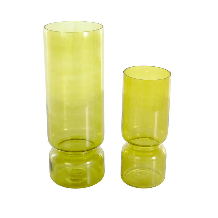 Nerissa Green Glass Round Table Vase Set