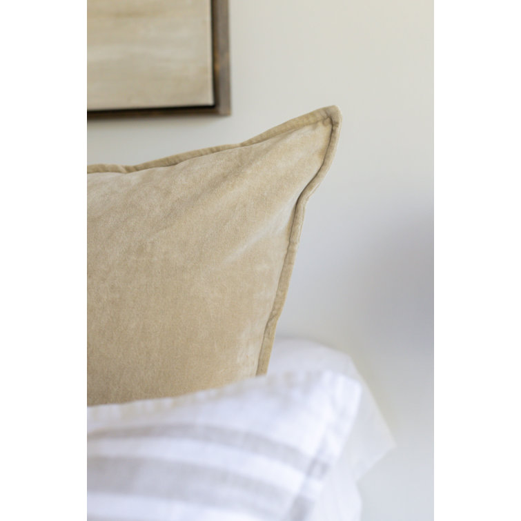 Bianca Natural Velvet Oversized 38"x36" Lumbar Pillow