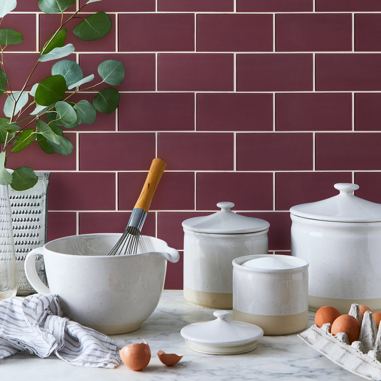 Premium 3" x 6" Straight Edge Glass Mosaic Subway Tile