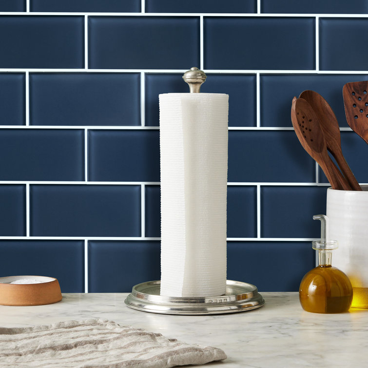 Denim Blue 3" x 6" Polished Glass Subway Tile