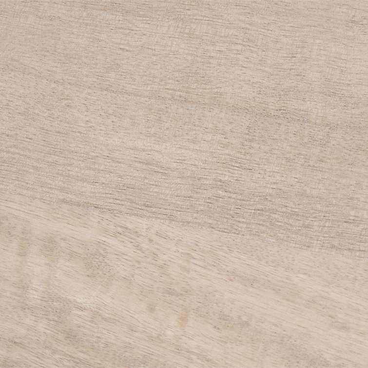 Light Bleach Mango Wood Minimalist Dining Bench