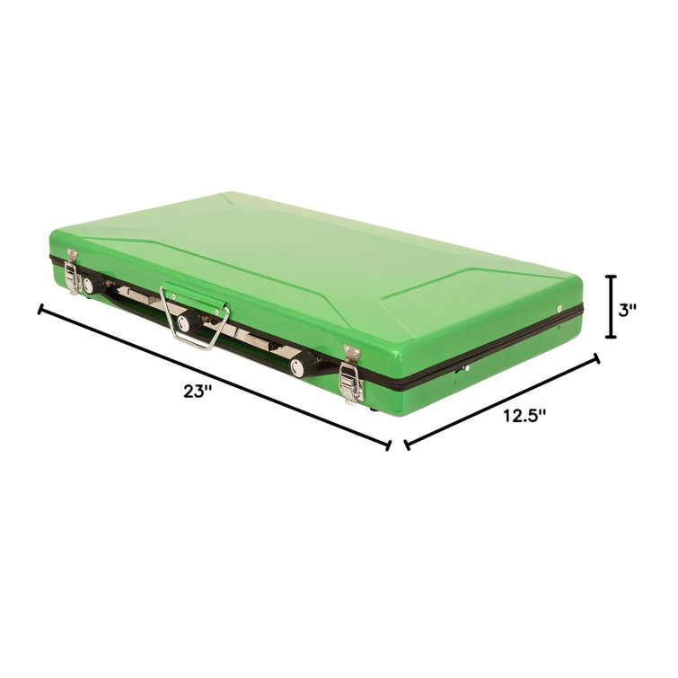 Green 3-Burner Portable Gas Camping Stove with Toast Tray