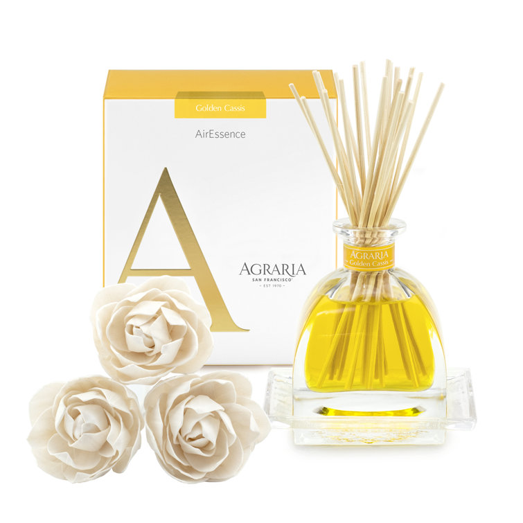 Golden Cassis Scented Flower Reed Diffuser Set