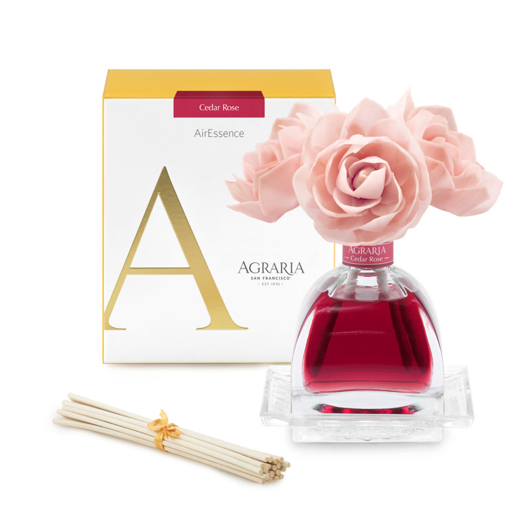 Cedar Rose Scented Oil Reed Diffuser Set