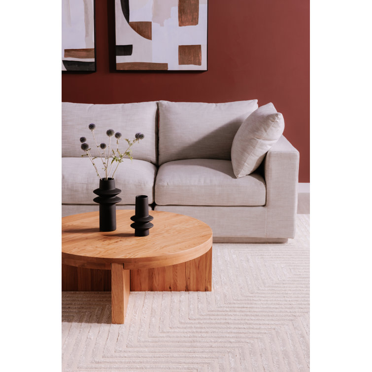 Folke 38'' Dark Brown Oak Round Coffee Table