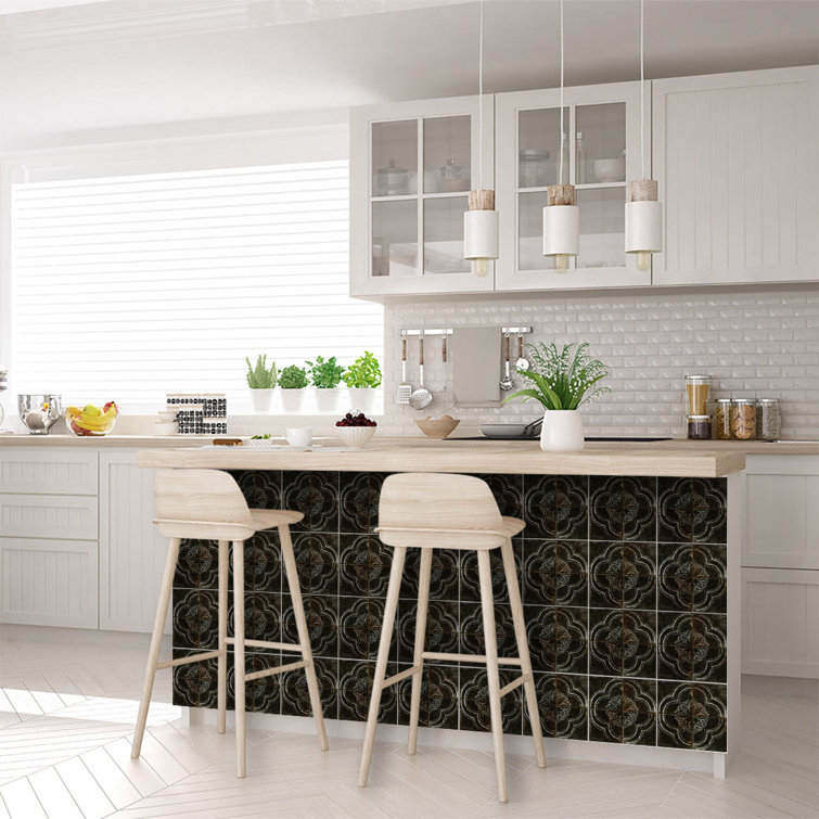 12x12 Black and Gray Vinyl Peel and Stick Mosaic Tile