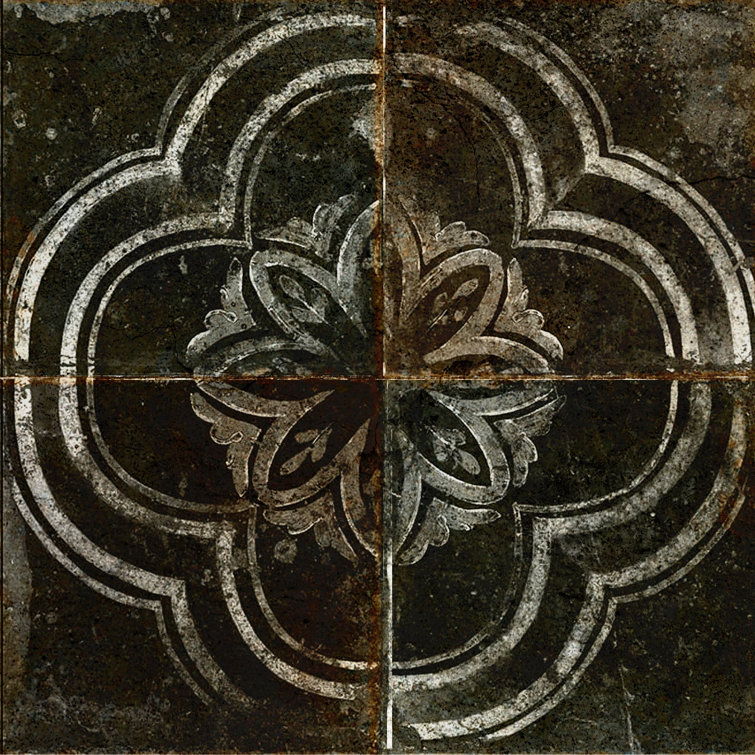 12x12 Black and Gray Vinyl Peel and Stick Mosaic Tile