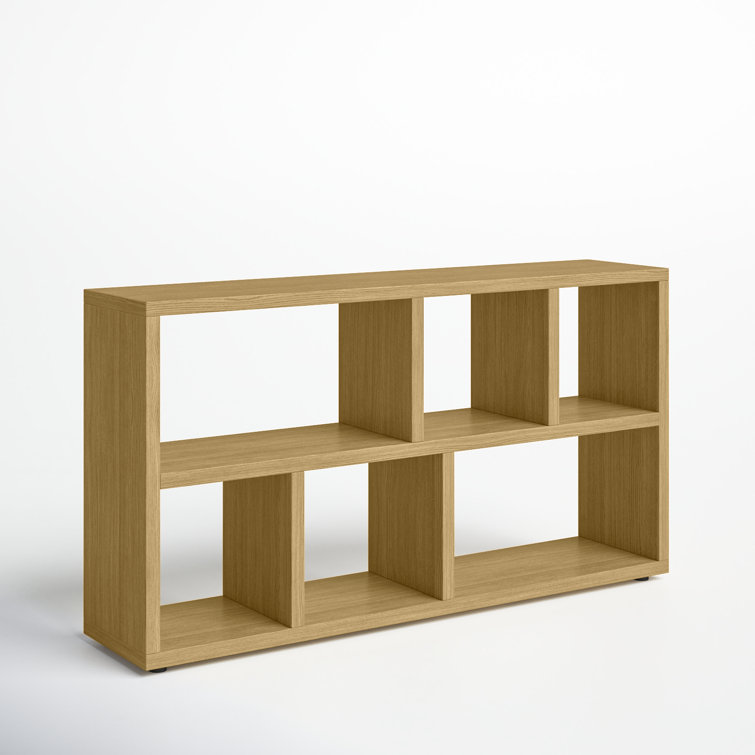 Berlin Refined Oak Console with White Cubes and Honeycomb Design