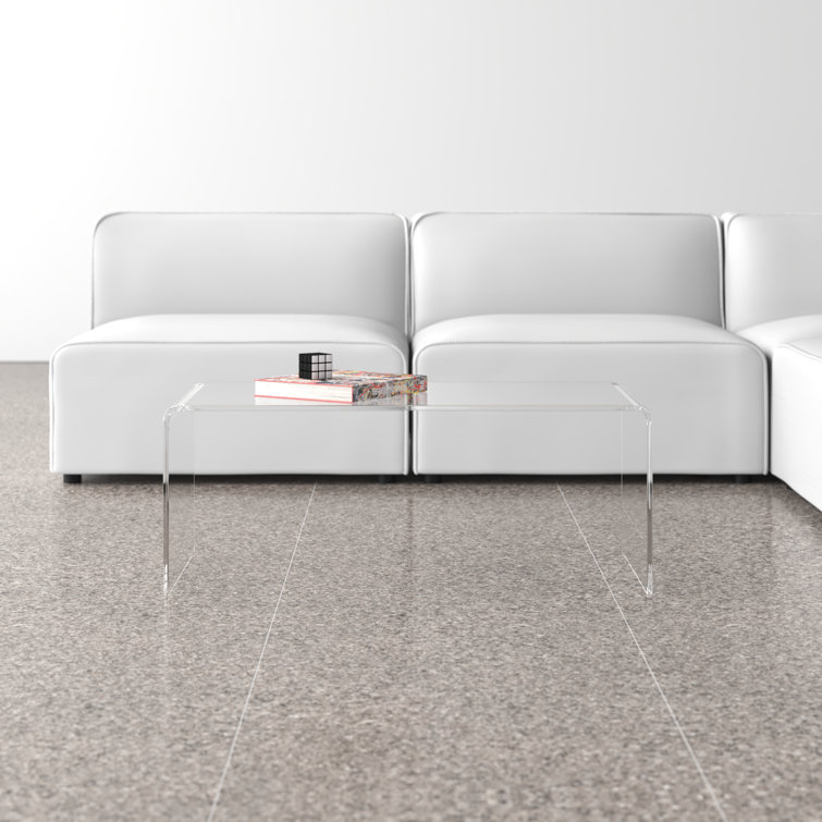 Addis 35'' Clear Acrylic Rectangular Coffee Table