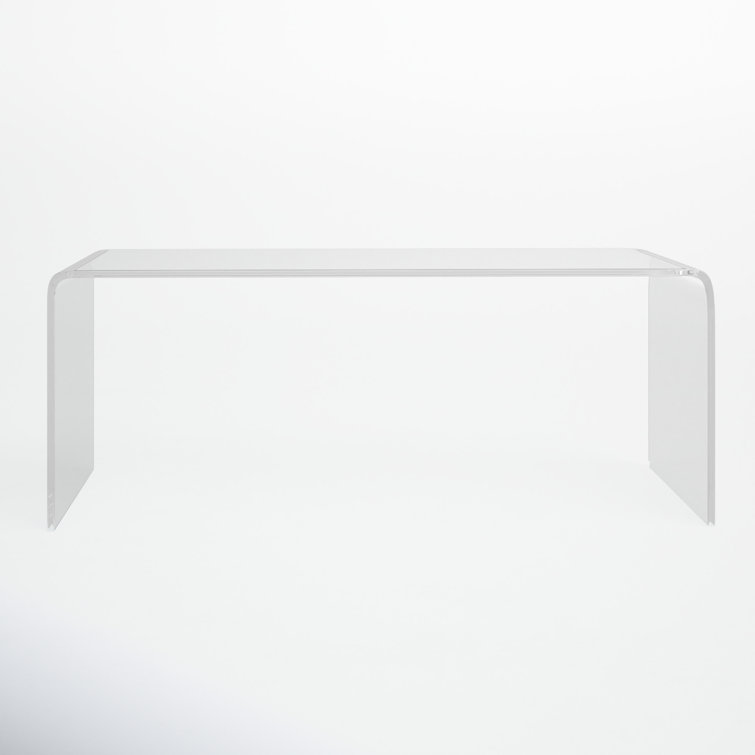 Addis 35'' Clear Acrylic Rectangular Coffee Table