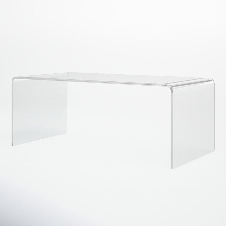 Addis 35'' Clear Acrylic Rectangular Coffee Table