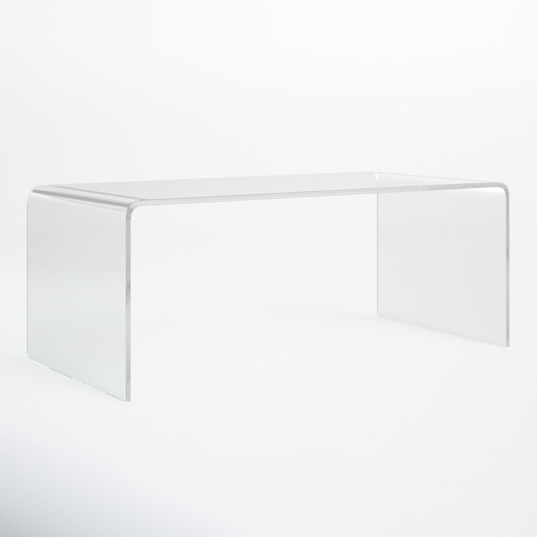 Addis 35'' Clear Acrylic Rectangular Coffee Table