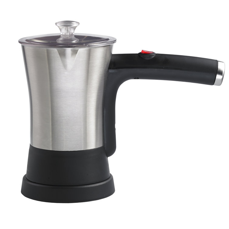 Brentwood 4-Cup Stainless Steel and Black Turkish Coffee Maker