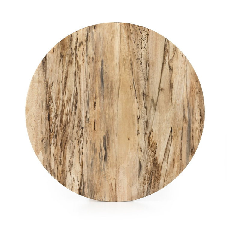 Contemporary Hudson 40'' Round Brown Wood Coffee Table with Storage
