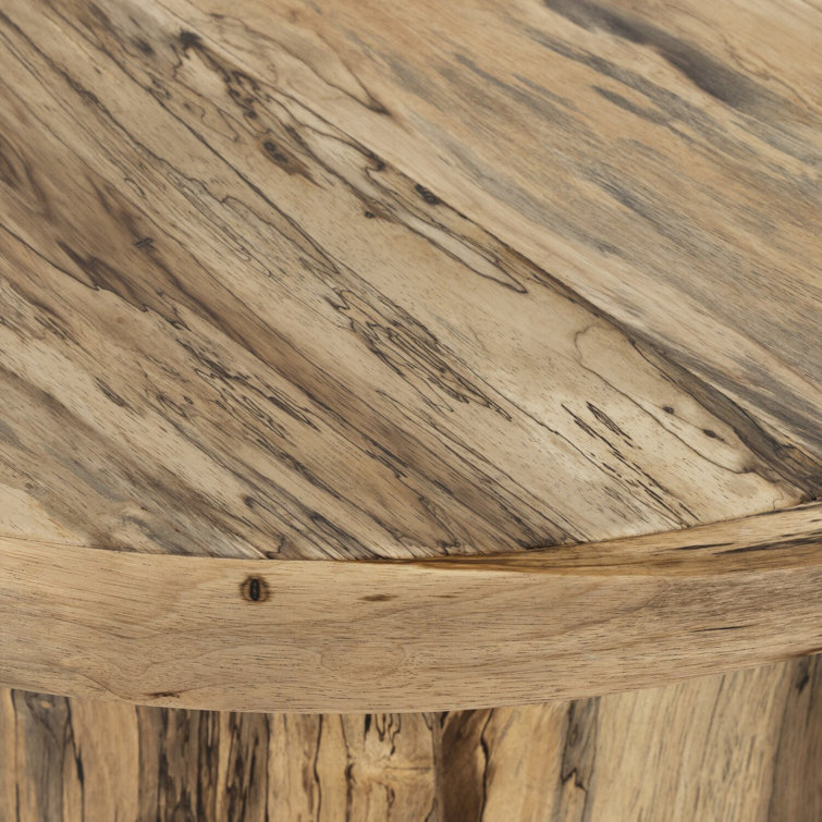 Contemporary Hudson 40'' Round Brown Wood Coffee Table with Storage
