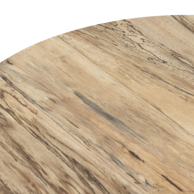 Contemporary Hudson 40'' Round Brown Wood Coffee Table with Storage