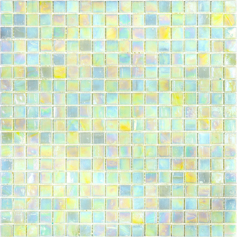 Skosh 11.6" Iridescent Glossy Glass Mosaic Tile
