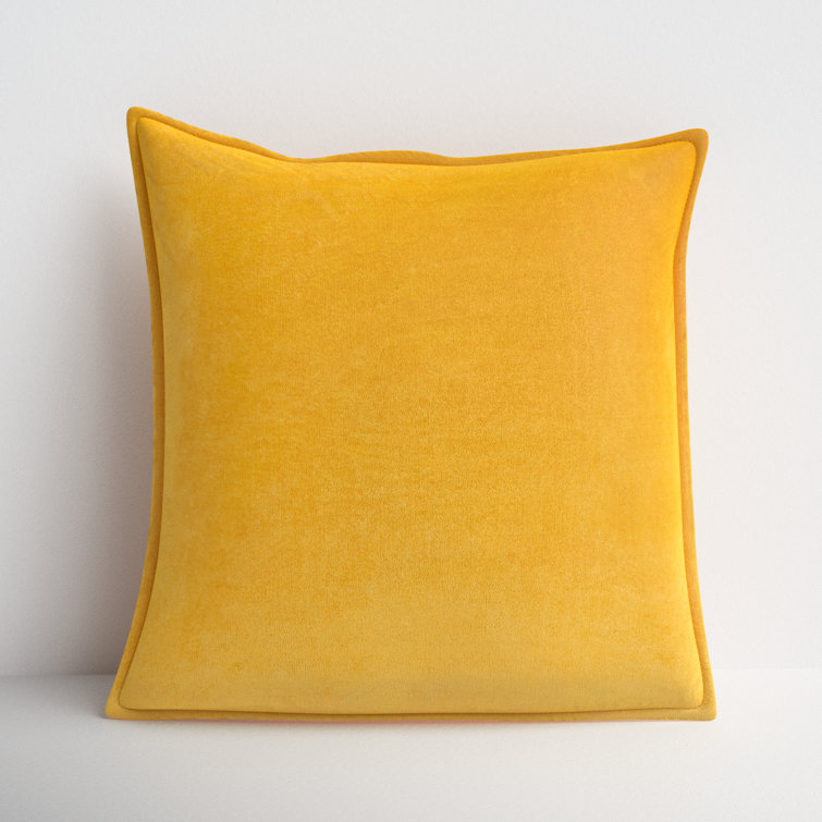 Navy Blue Cotton Velvet Reversible Square Throw Pillow Cover 22'' x 22''