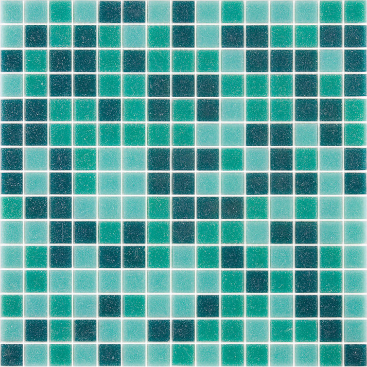 Persian Green 12" x 12" Glossy Glass Mosaic Tile