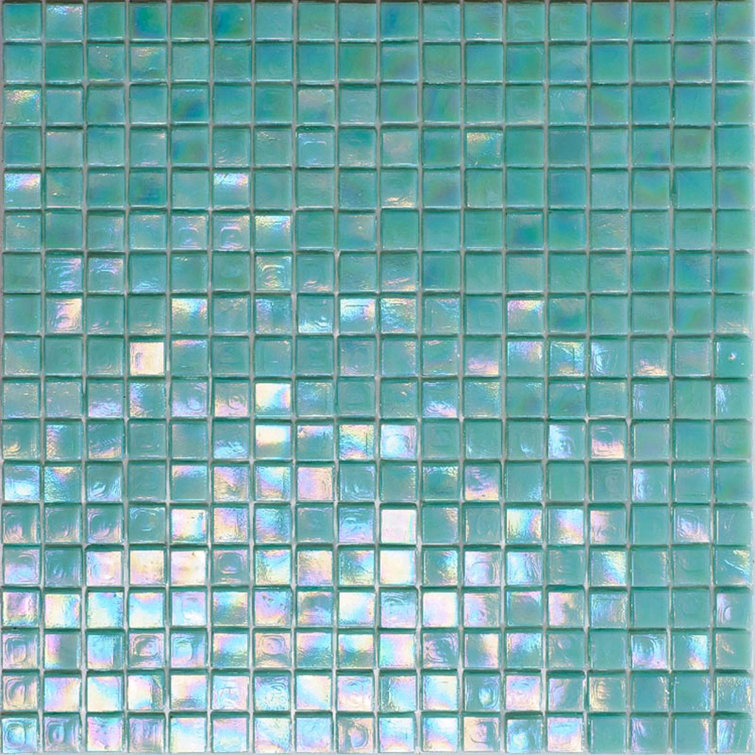 Winter Green Glossy Glass Mosaic Tile for Kitchen and Bathroom